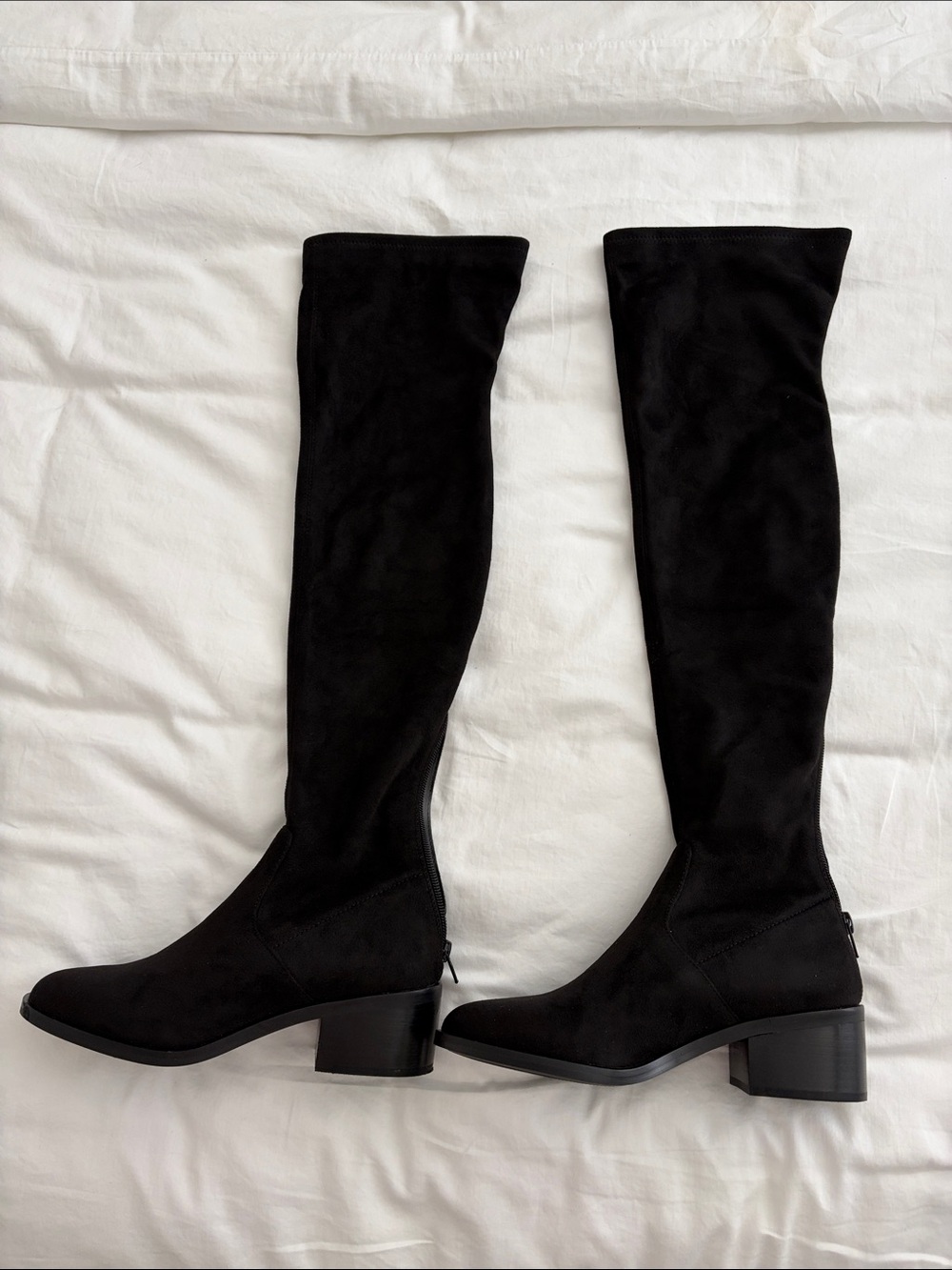 Steve Madden Black Over-The-Knee Block Heel Boots